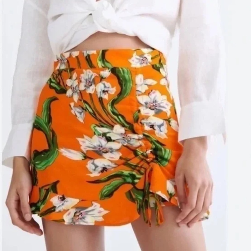 Zara Floral Orange Skort